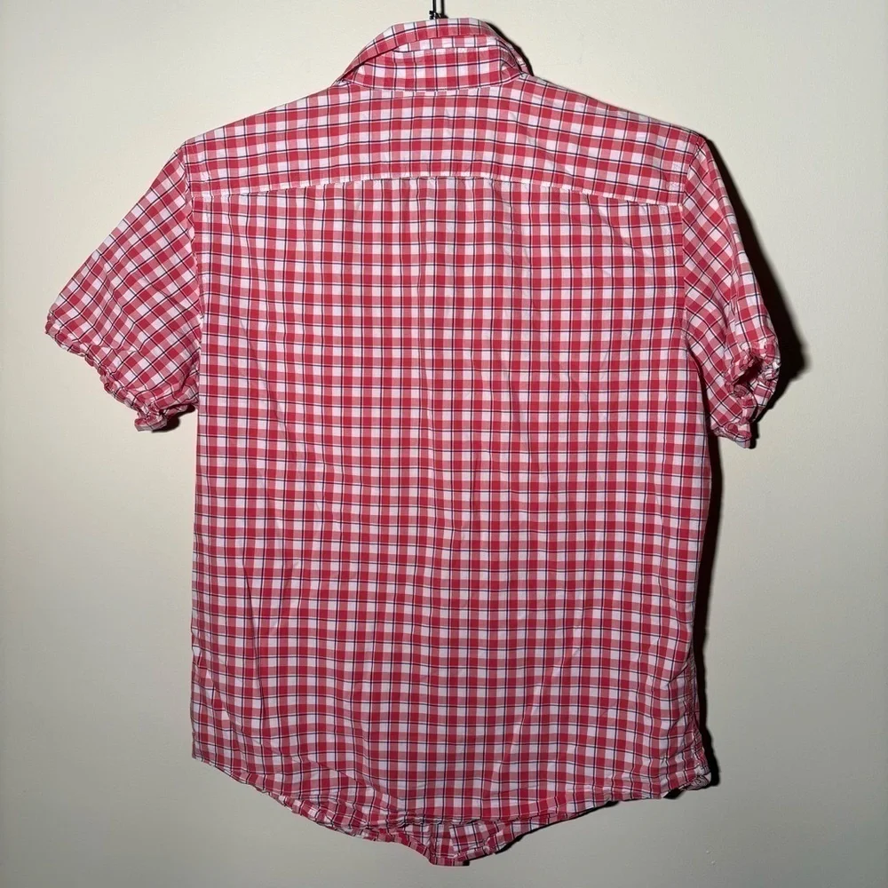 Banana Republic Soft Wash Stand Fit Short Sleeve Button Down
